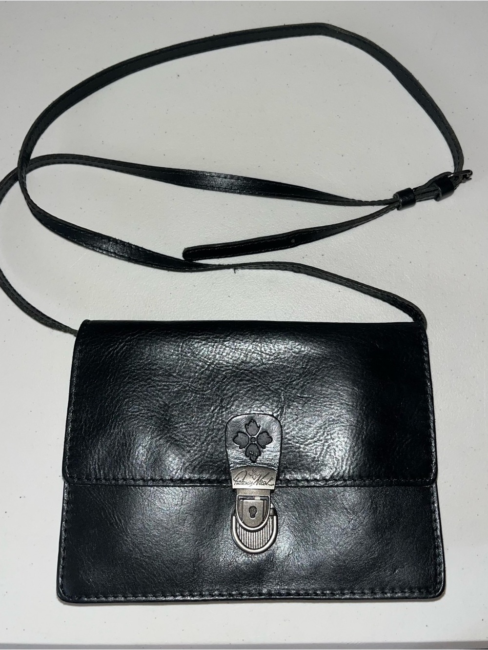 Patricia Nash Black Leather Crossbody